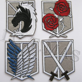 Set de Emblemas Shingeki no Kyojin 4 peças